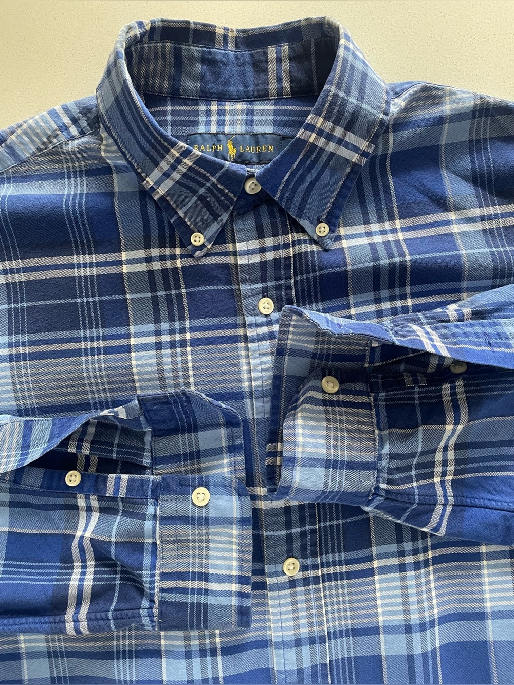 Ralph Lauren - all cotton plaid shirt Size Large
